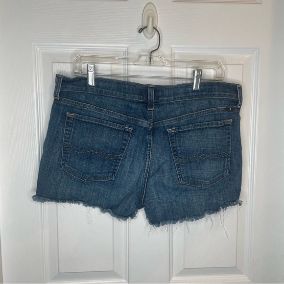 Lucky Brand Rosewood The Cutoff Frayed Embroidered Stretch Jean Shorts 12/31 - Picture 2 of 16